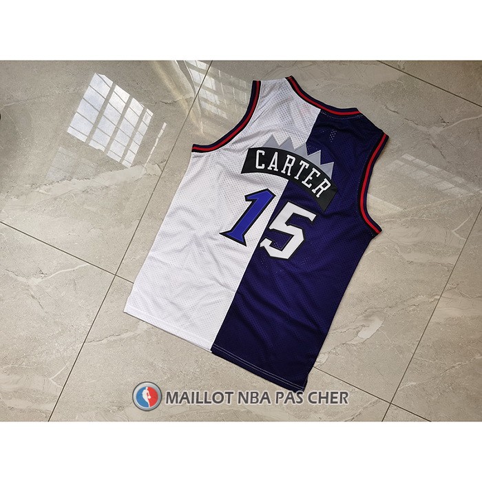 Maillot Tornto Raptors Vince Carter NO 15 Split Edition Volet Blanc
